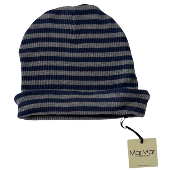 MARMAR COPENHAGEN - BEANIE BATCH 17 - 20"-21" - GREY/BLUE - 50% COTTON - NWT - Picture 2 of 3